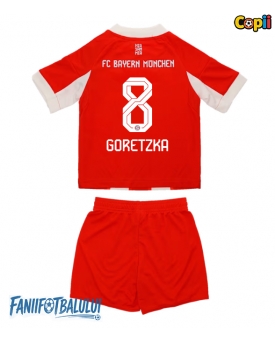 Bayern Munich Leon Goretzka #8 Echipament de Fotbal Replică 2025-26 Copii Acasa (+ Șorturi)